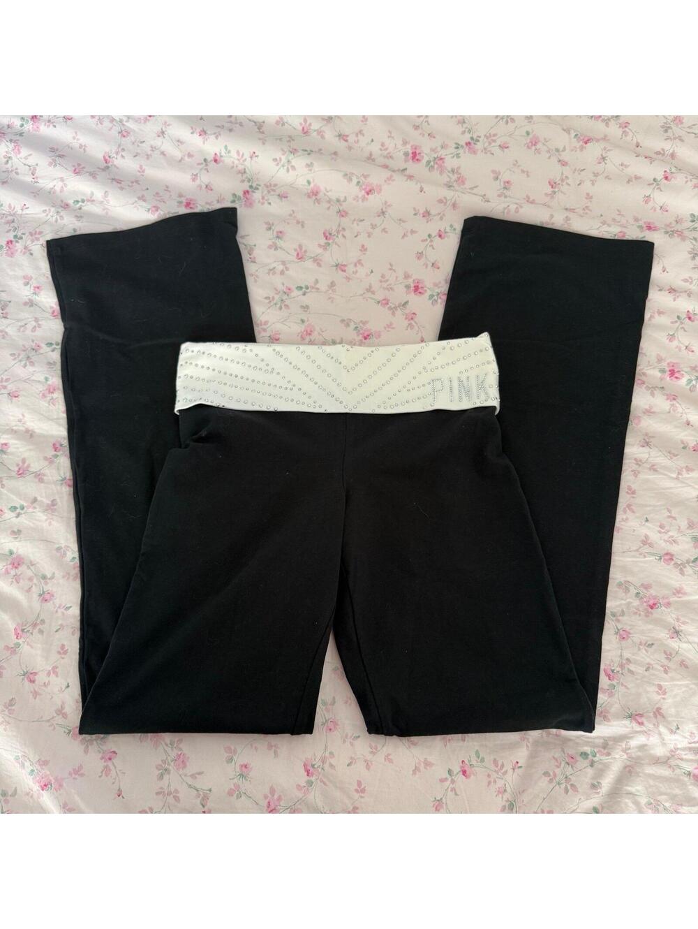 VS PINK Foldover Yoga Flare Pants